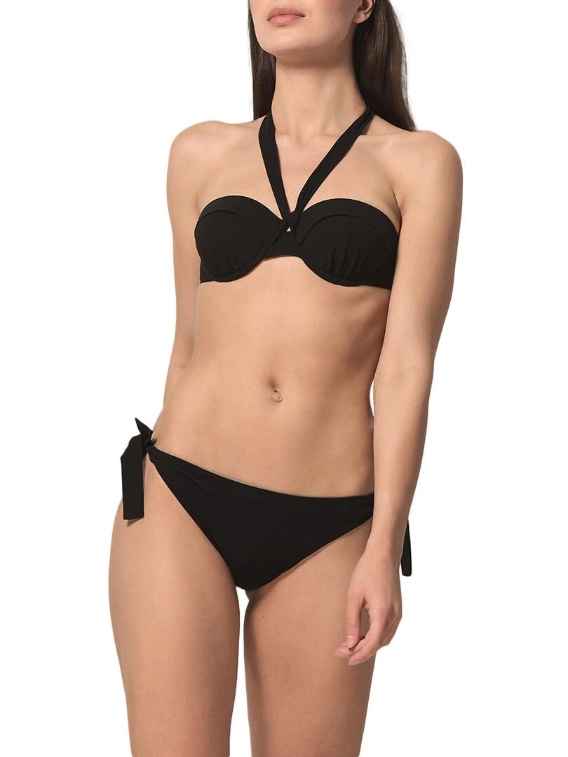 Bas maillot de bain à nouettes Blue Sense noir   Noir