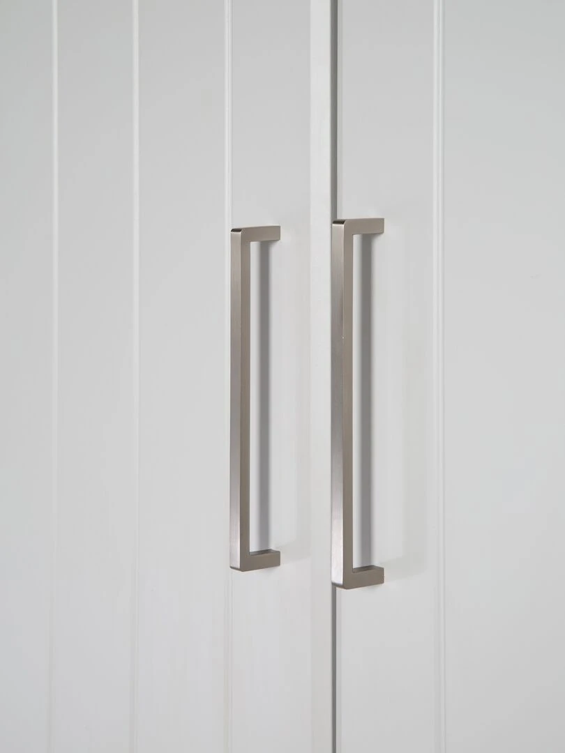 ROBA Armoire "Helene" 3 portes – technologie à fermeture progressive – gris clair / orme lunaire   Gris clair