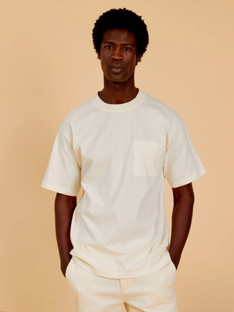 Tee shirt uni coupe large   Undyed