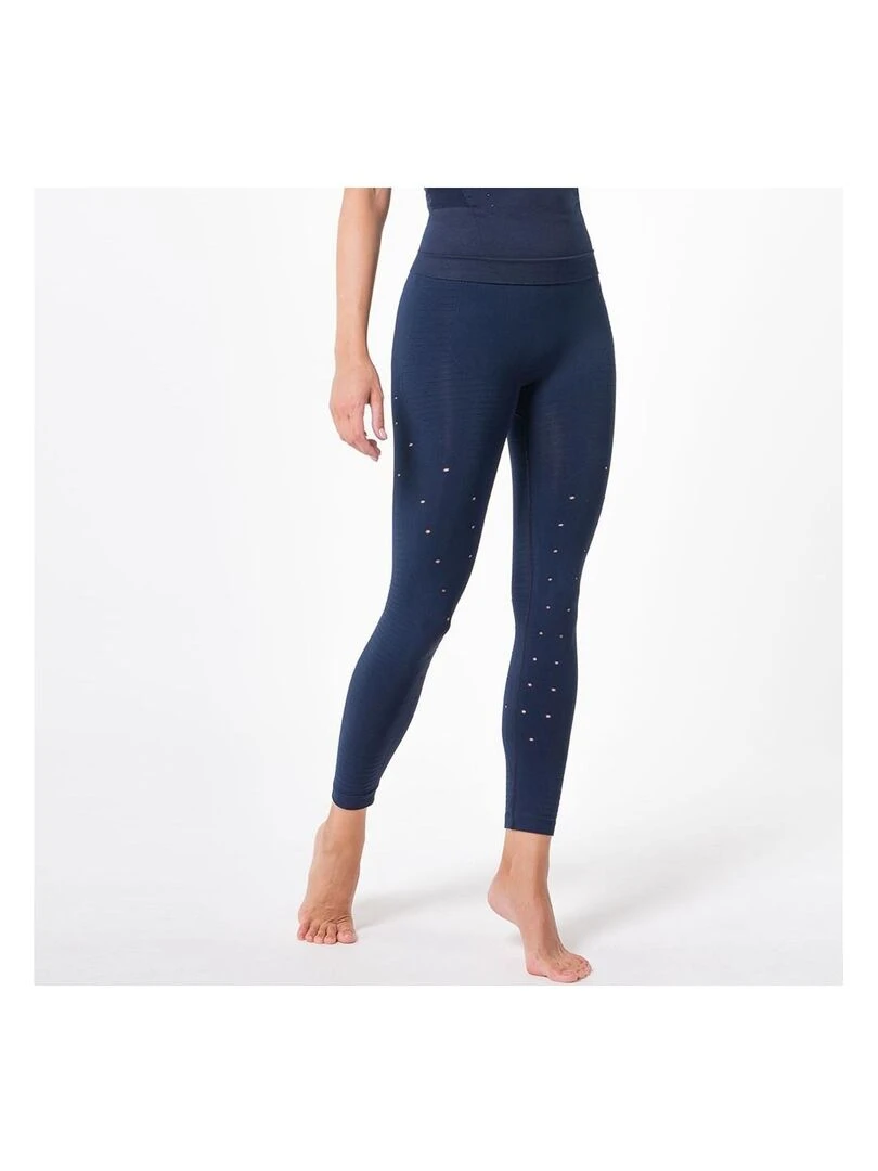Legging Femme Fitness sans coutures Fibre Emana Taille haute  Namasté   Bleu Bleu marine