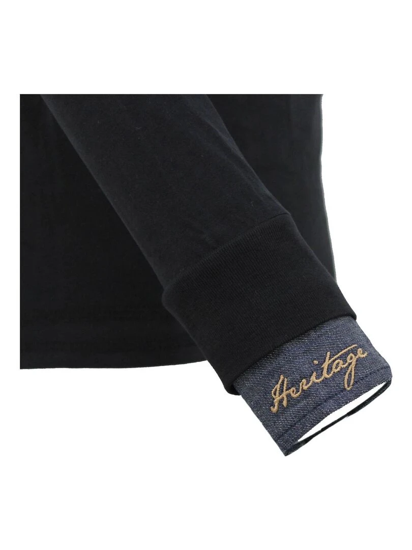 Polo manches longues garçon ECAZBA   HARRY KAYN   Noir Noir