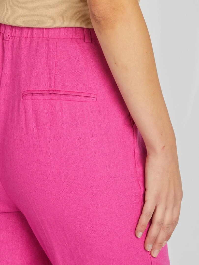 Pantalon en lin   Rose