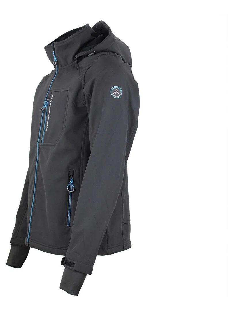 Blouson softshell homme CAFORAIN   PEAK MOUNTAIN   Noir Bleu