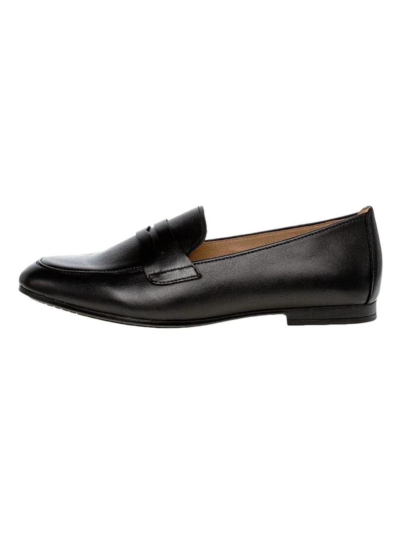 Mocassin Plate Cuir Gabor Atlantik Noir