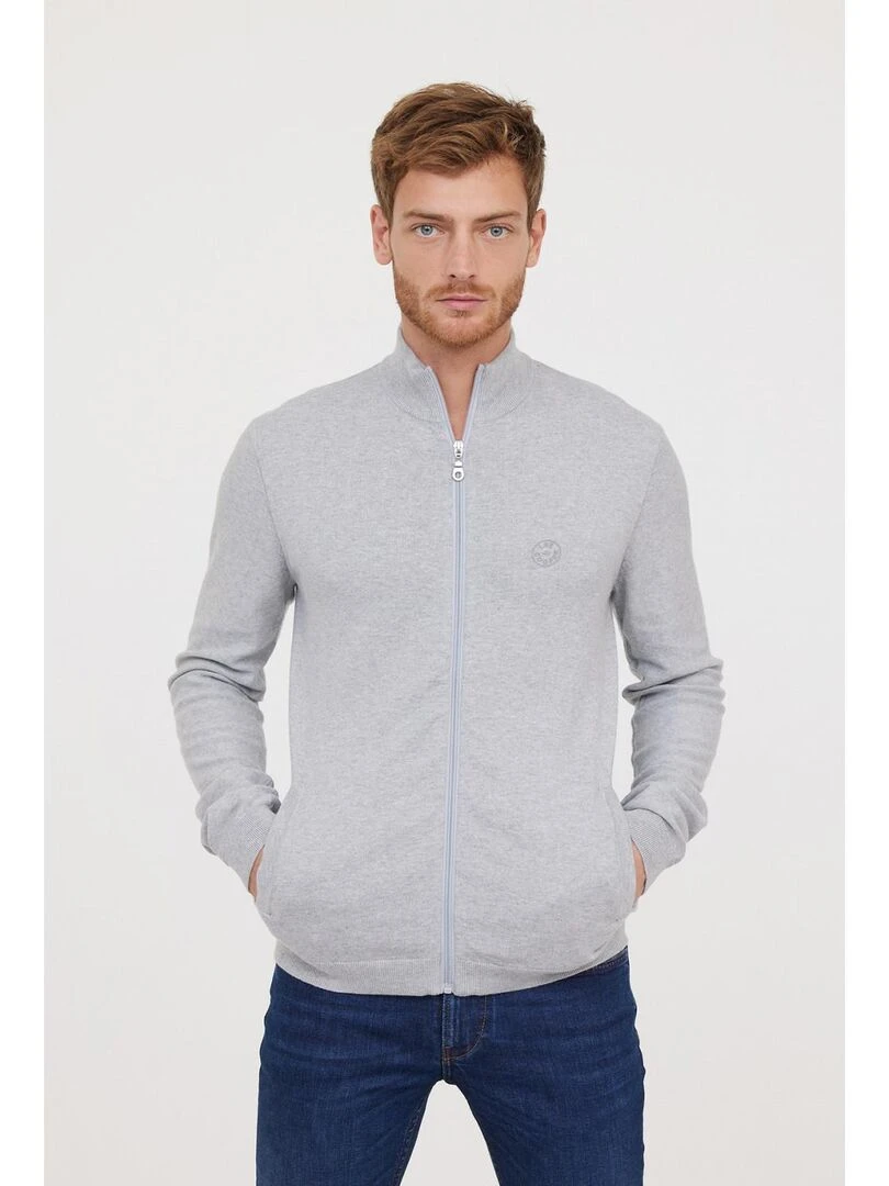Lee Cooper Gilet manches longues coton regular CELIUS Gris chiné