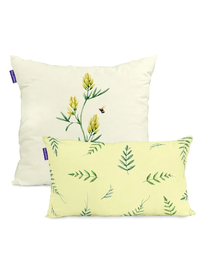 Housse de coussin Manarola "Happyfriday" Blanc