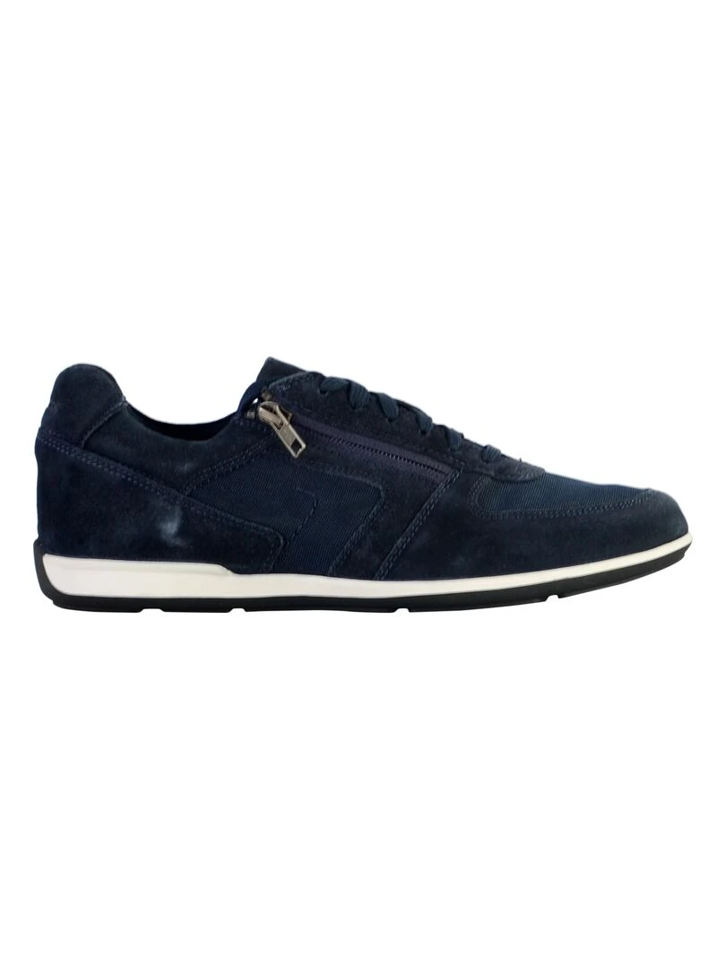Basket Cuir Geox Ionio Bleu