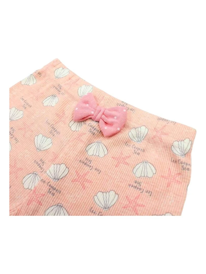 Lee Cooper   Ensemble ​​Body t shirt pantalon bébé fille Imprimé Logo   Rose
