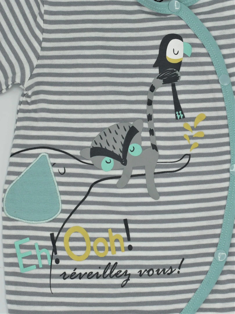 Pyjama Jersey 'baby Tropical''doo&bo' vert d eau
