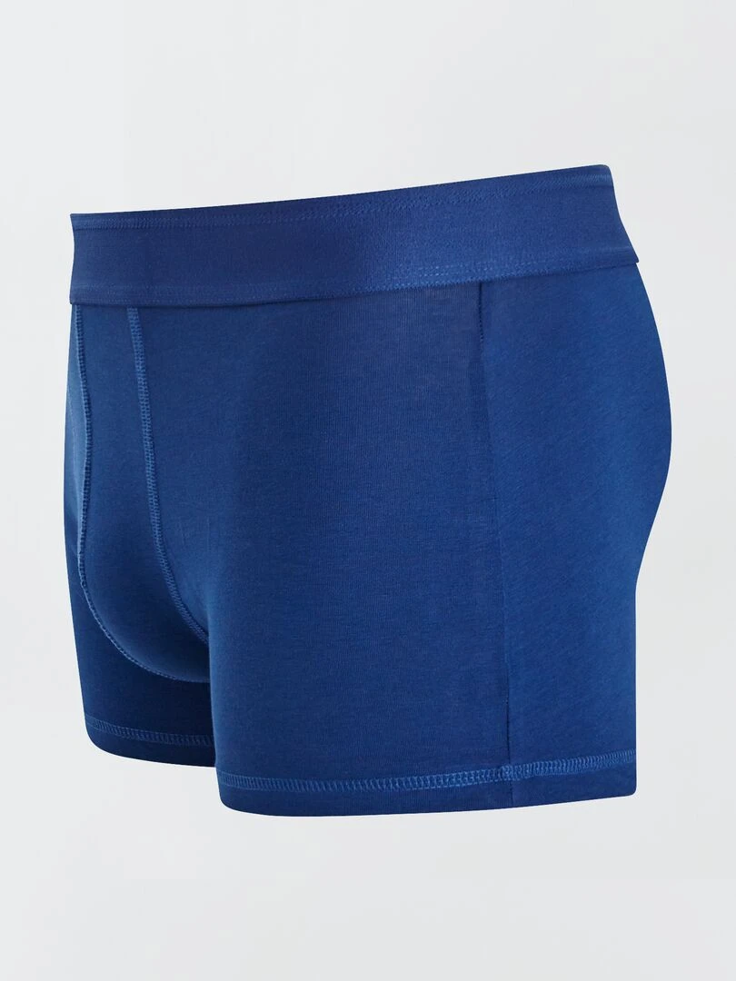 Lot de 3 boxers unis   Bleu/rouge/gris