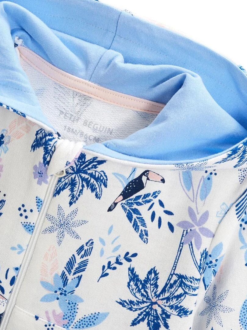 Sweat shirt à capuche enfant Moorea   Ecru