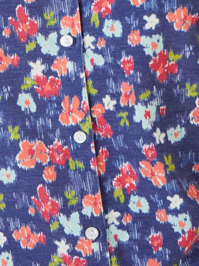 Tee shirt col chemise Climatyl   Damart   Bleu marine