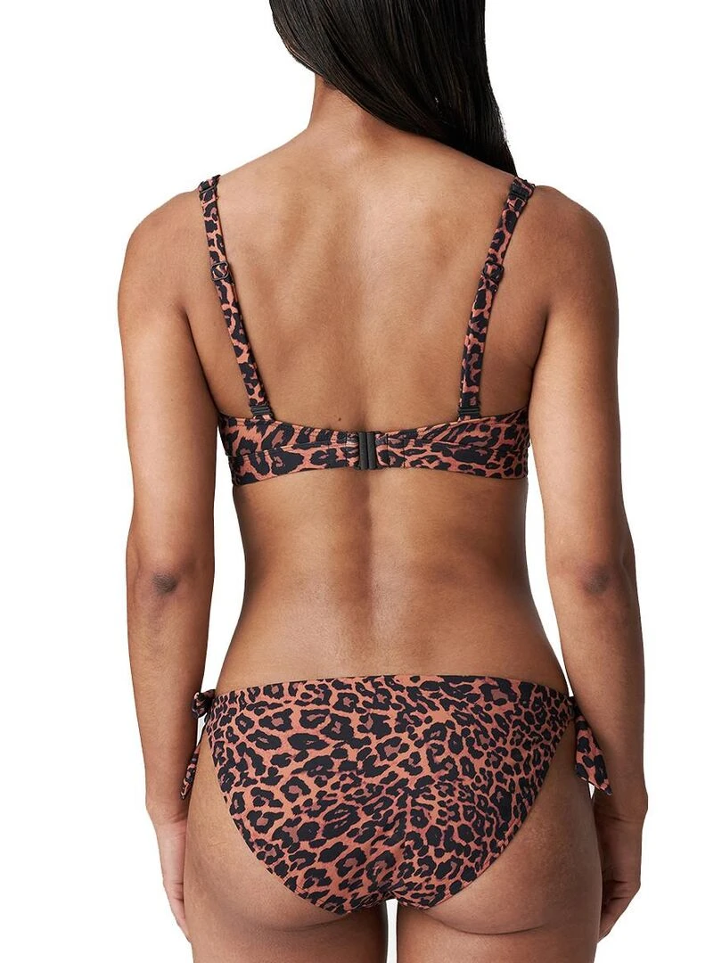 Culotte de bain imprimé léopard Holiday   Marron