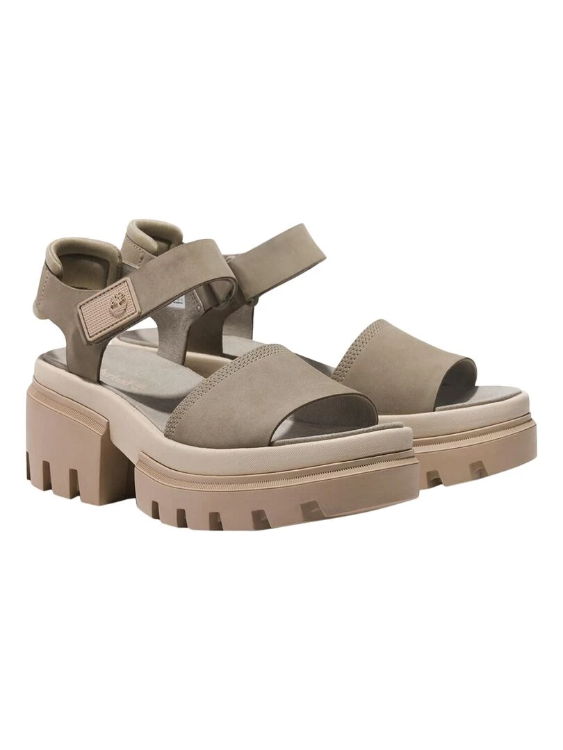 Sandales à Talon Cuir Timberland Everleigh   Gris