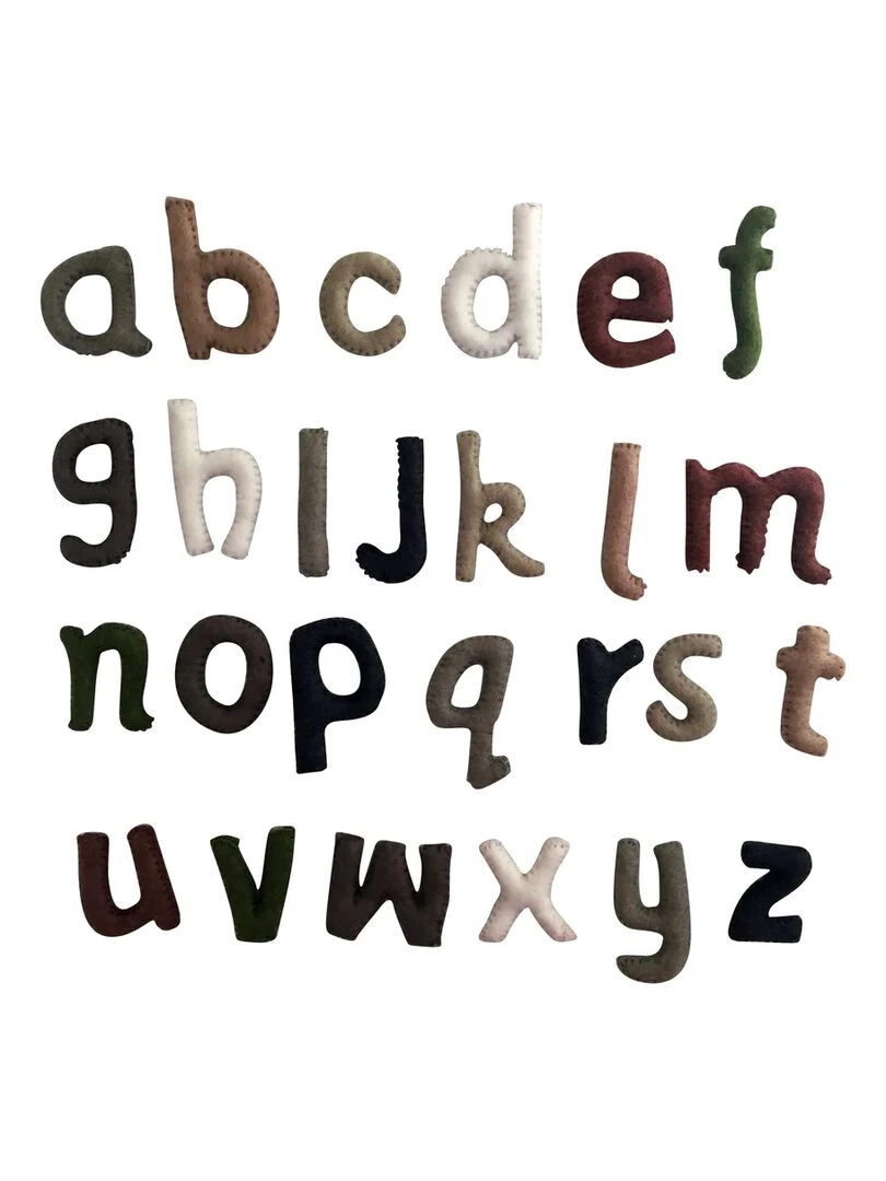 Alphabet en laine feutrée les minuscules N/A
