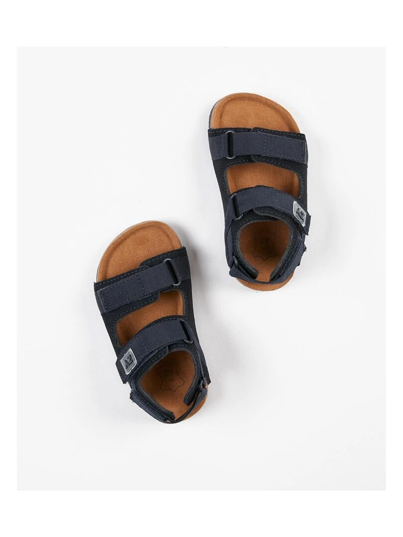 Sandales en Cuir Bébé Garçon JAIPUR Bleu foncé