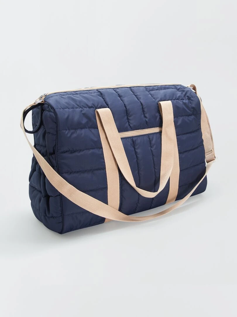 Sac à langer matelassé   Bleu