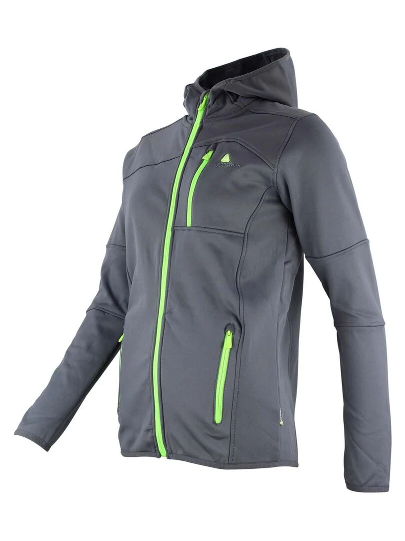 Blouson polarshell garçon ECAMPUS   PEAK MOUNTAIN   Gris