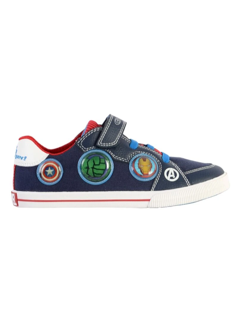 Basket à Scratch Plate Geox Enfant Kilwi Canv+Tumb Bleu