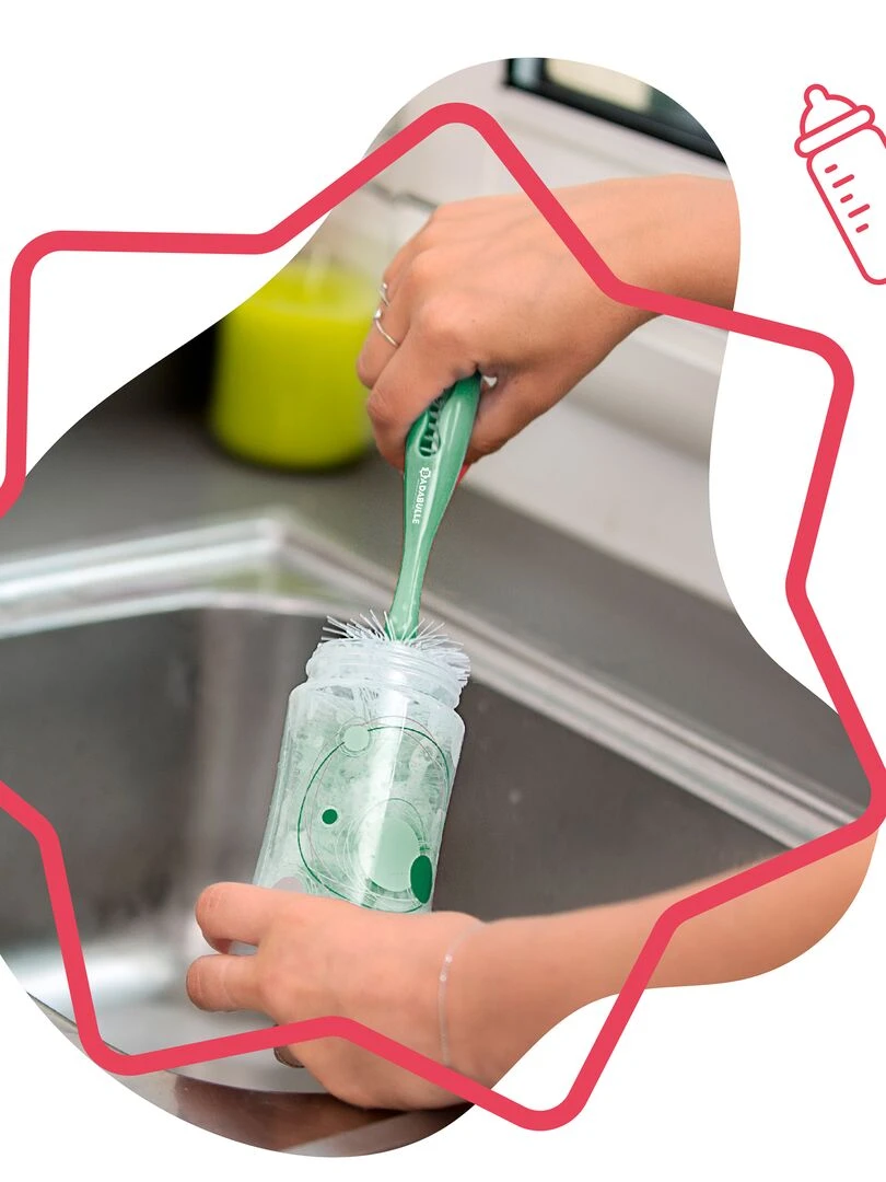 Goupillons pour biberon + tétine 'Badabulle'   vert