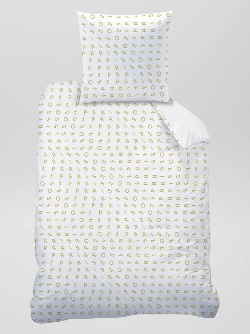 Parure de lit   1 personne   Blanc