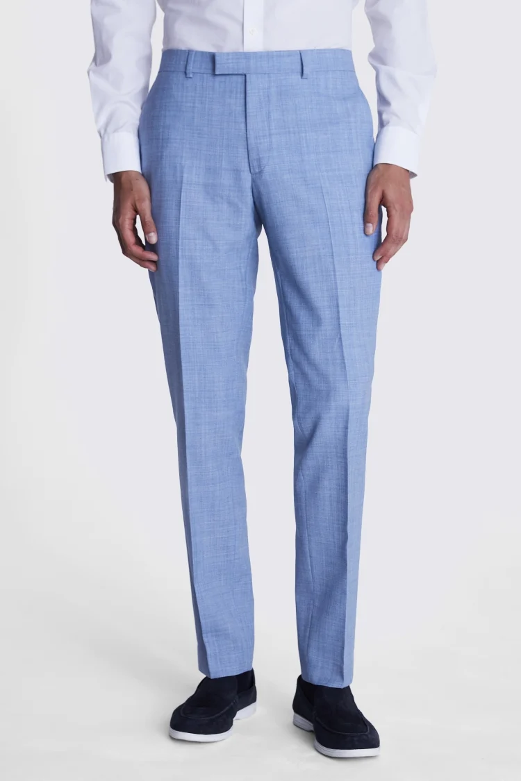 Slim Fit Sky Marl Trousers Buy Online at Moss
