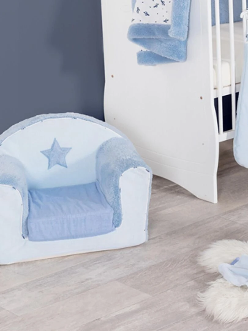 Fauteuil club convertible Diego   Bleu