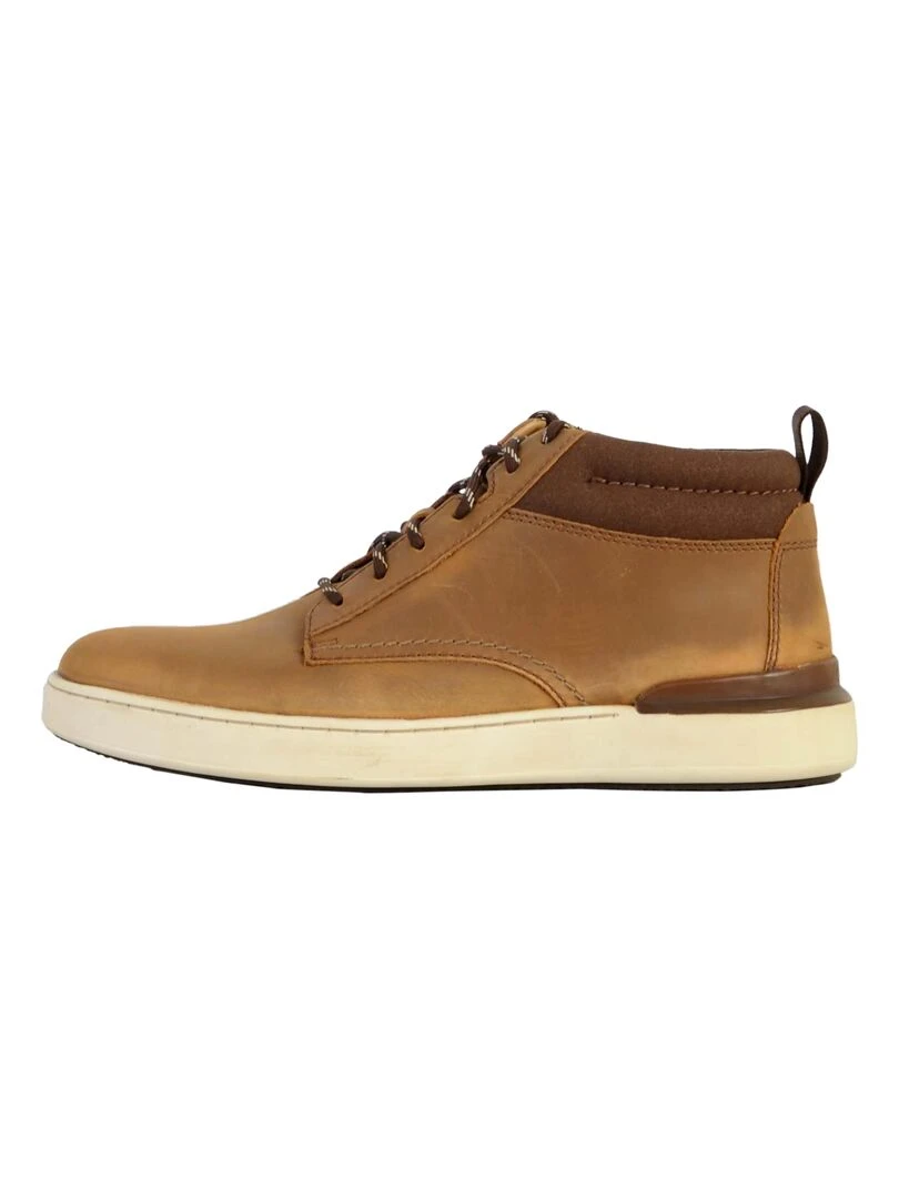 Bottine Cuir Clarks Scene Zip Marron