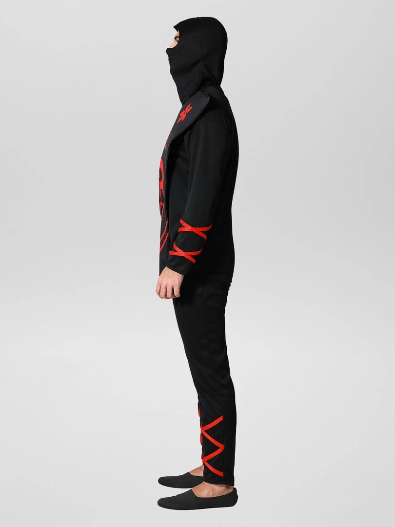 Déguisement de Ninja 3 pièces Noir / rouge