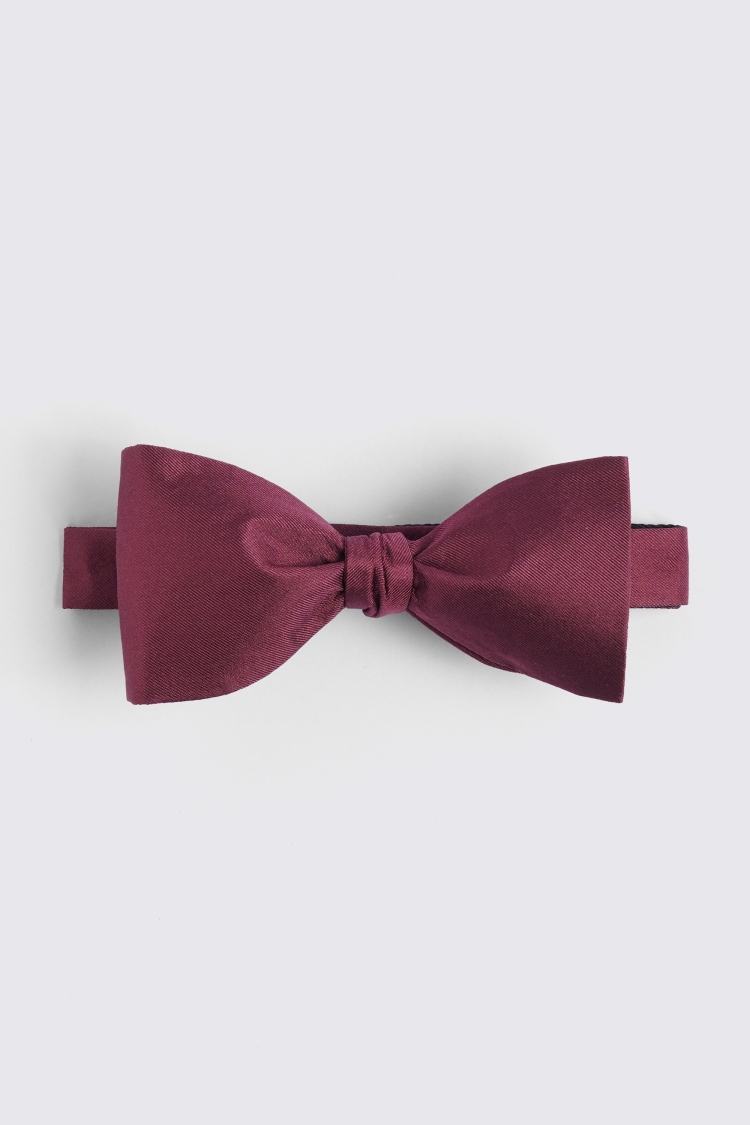Oxblood Silk Self-Tie Bow Tie Buy Online at Moss