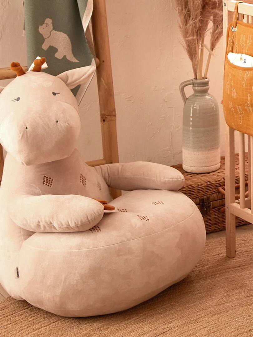 Sofa Tiga en veloudoux  beige/ocre   Beige