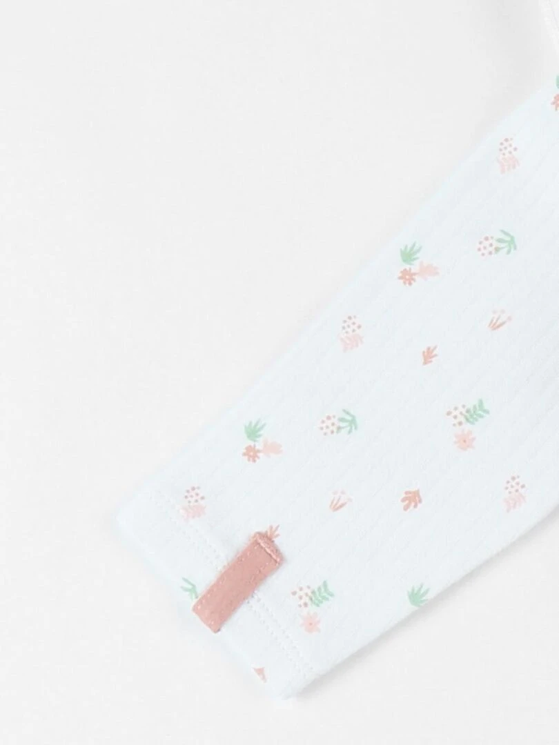 Pyjama 1 pièce fleuri en jersey    Noukie's   Rose