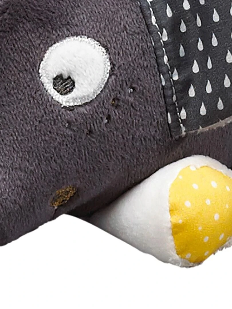 Peluche Mini Musical Eléphant en velours gris SAUTHON Gris