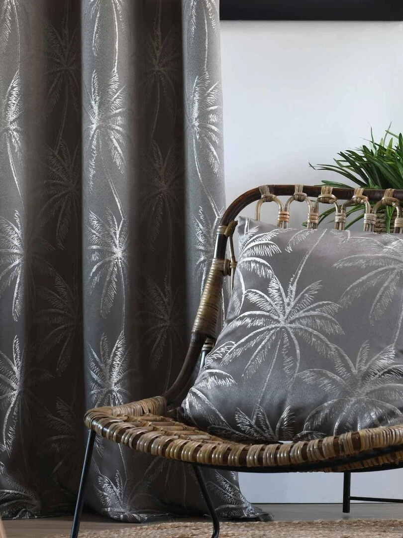 Rideau d'ameublement au style cocotier   Taupe