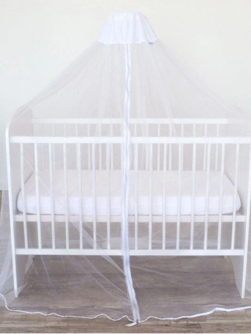Ciel de lit moustiquaire universel blanc Blanc