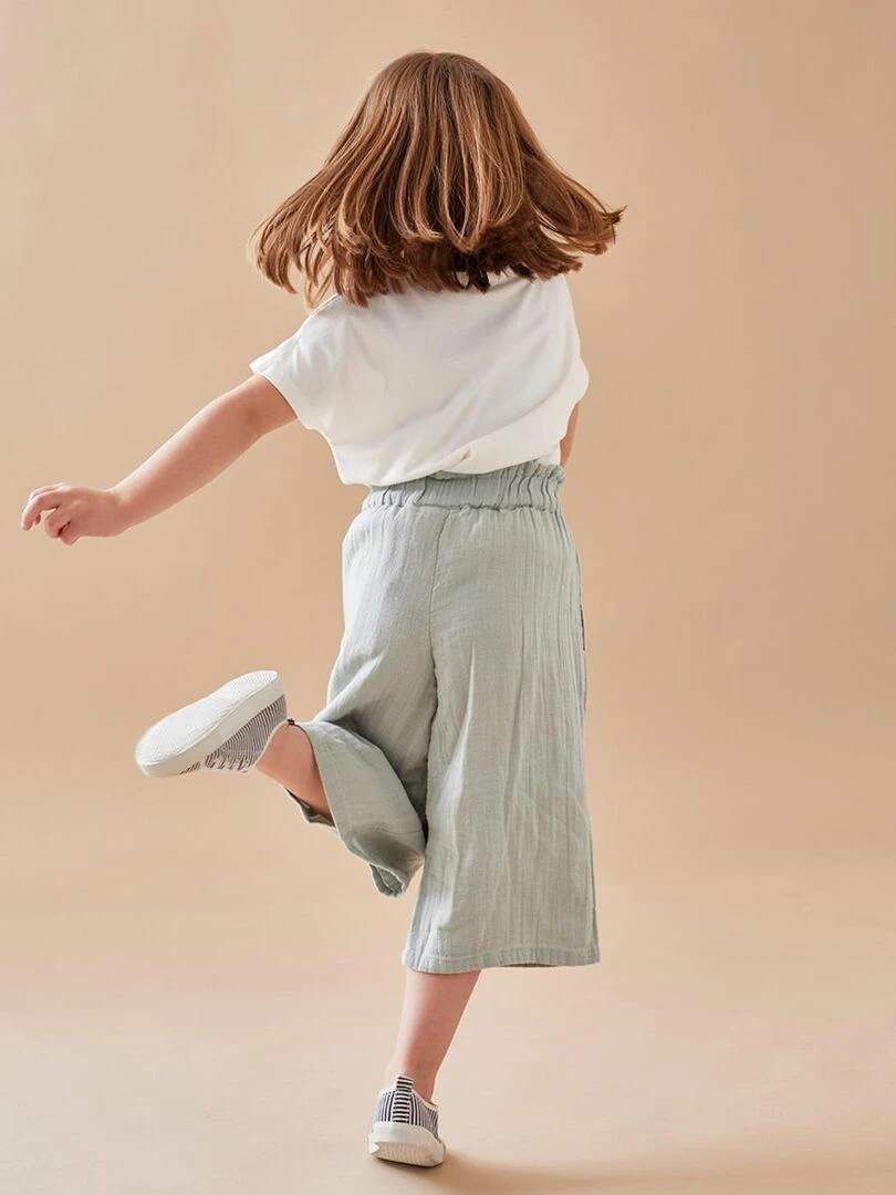 Pantalon évasé 3/4 kaki Noukie's Vert