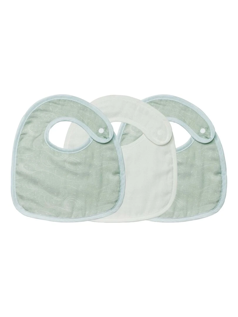 Lot de 3 bavoirs bébé Trois Kilos Sept Vert