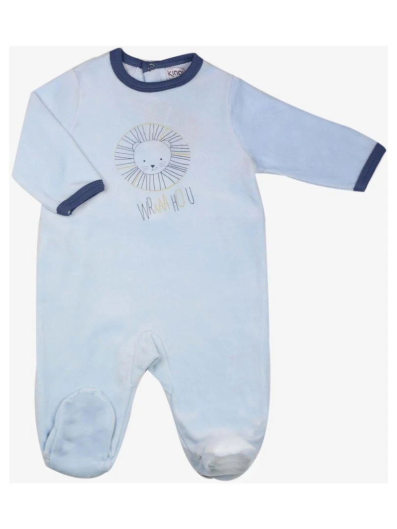 Pyjama bébé motif lion Bleu