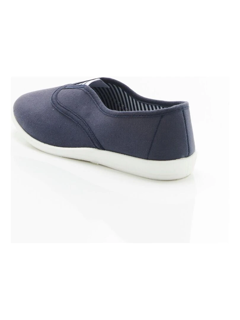 Ballerines d'intérieur en toile   Damart   Bleu nuit