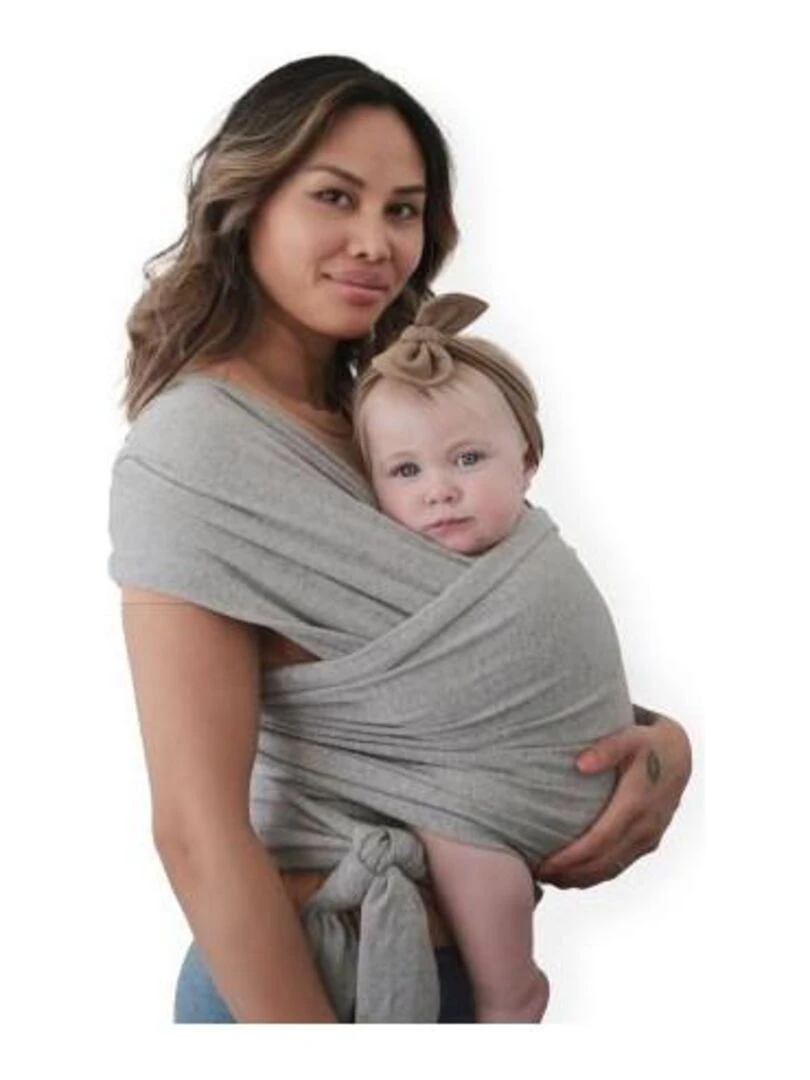 Echarpe de portage bébé Mushie gris Mushie Gris