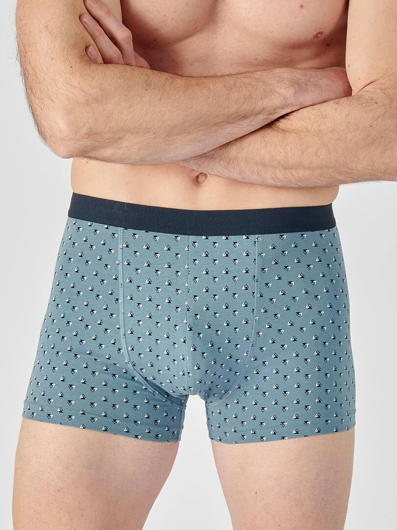 Lot de 3 boxers fermés assortis Damart Bleu