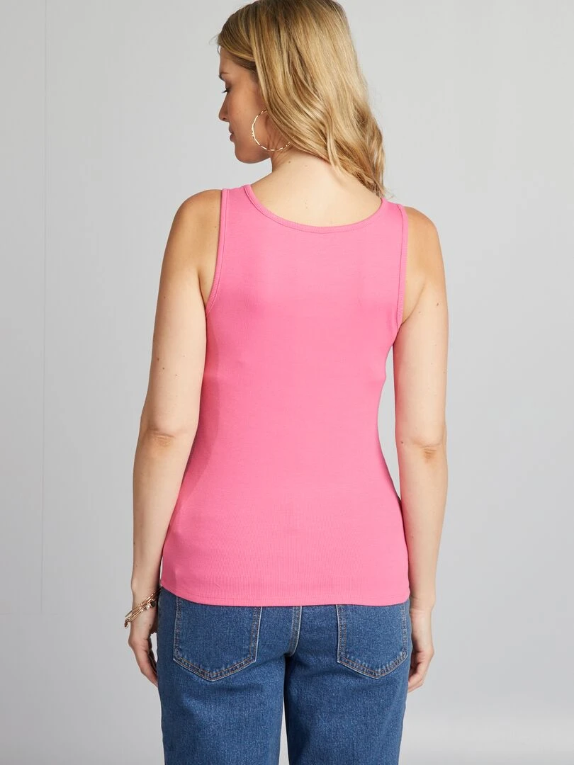 Débardeur côtelé d'allaitement   rose