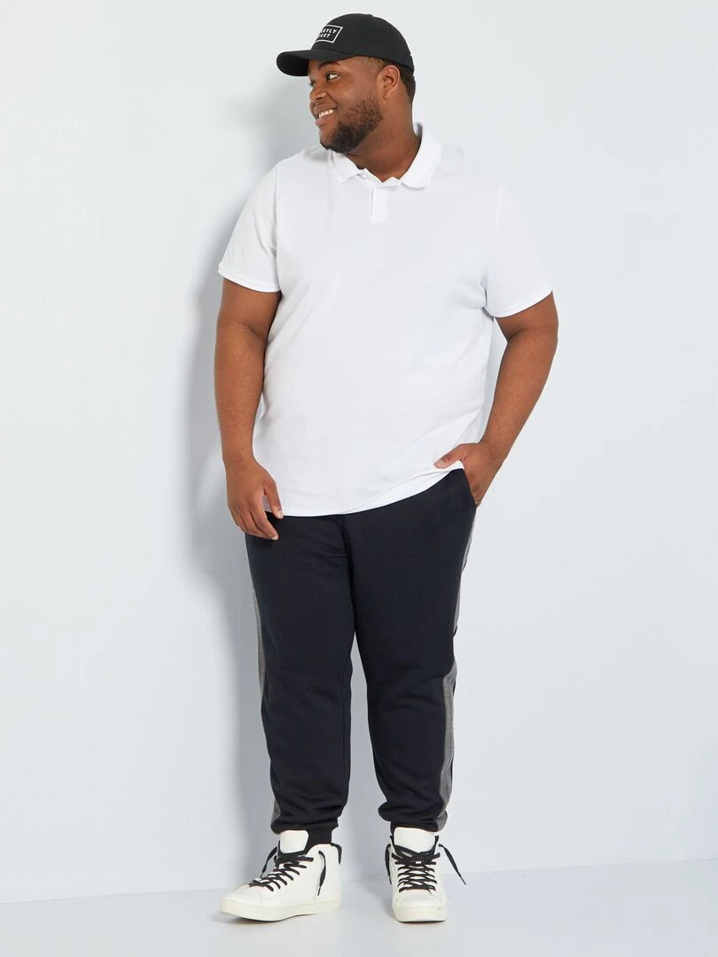 Polo en maille piqué blanc