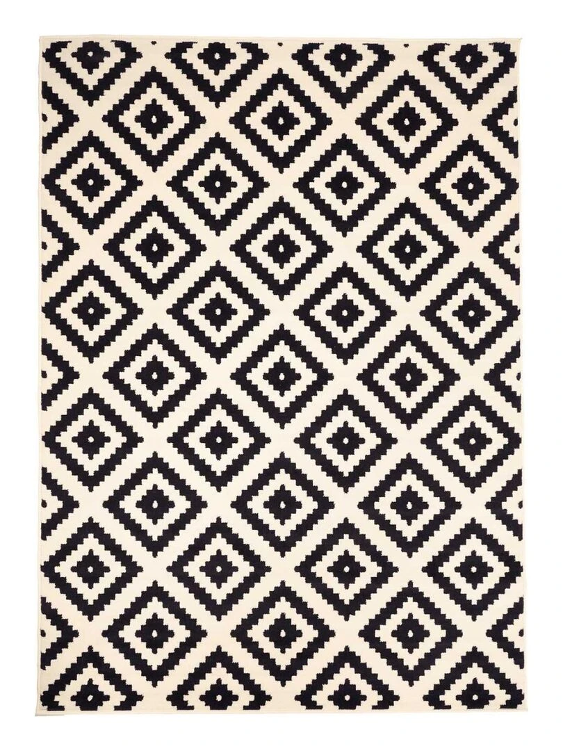 Tapis salon ORMA en polypropylène Fait en Europe Exclusivité BAË DÉCO Noir