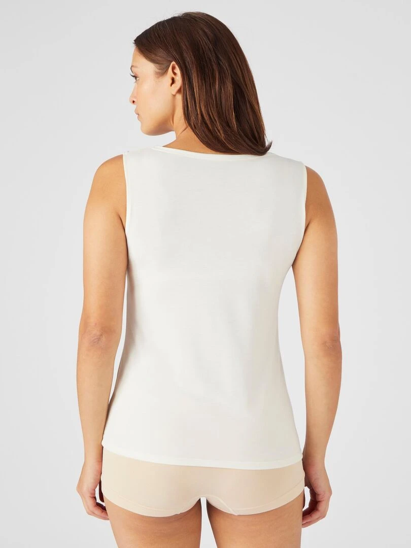 Débardeur thermorégulant Evolutyl   Damart   Blanc Ecru Blanc