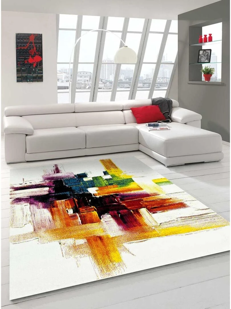 Tapis salon BELO 3 OEKO TEX® Ecru