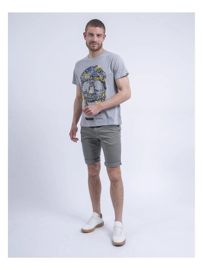 T shirt col rond NUSKINO   Gris