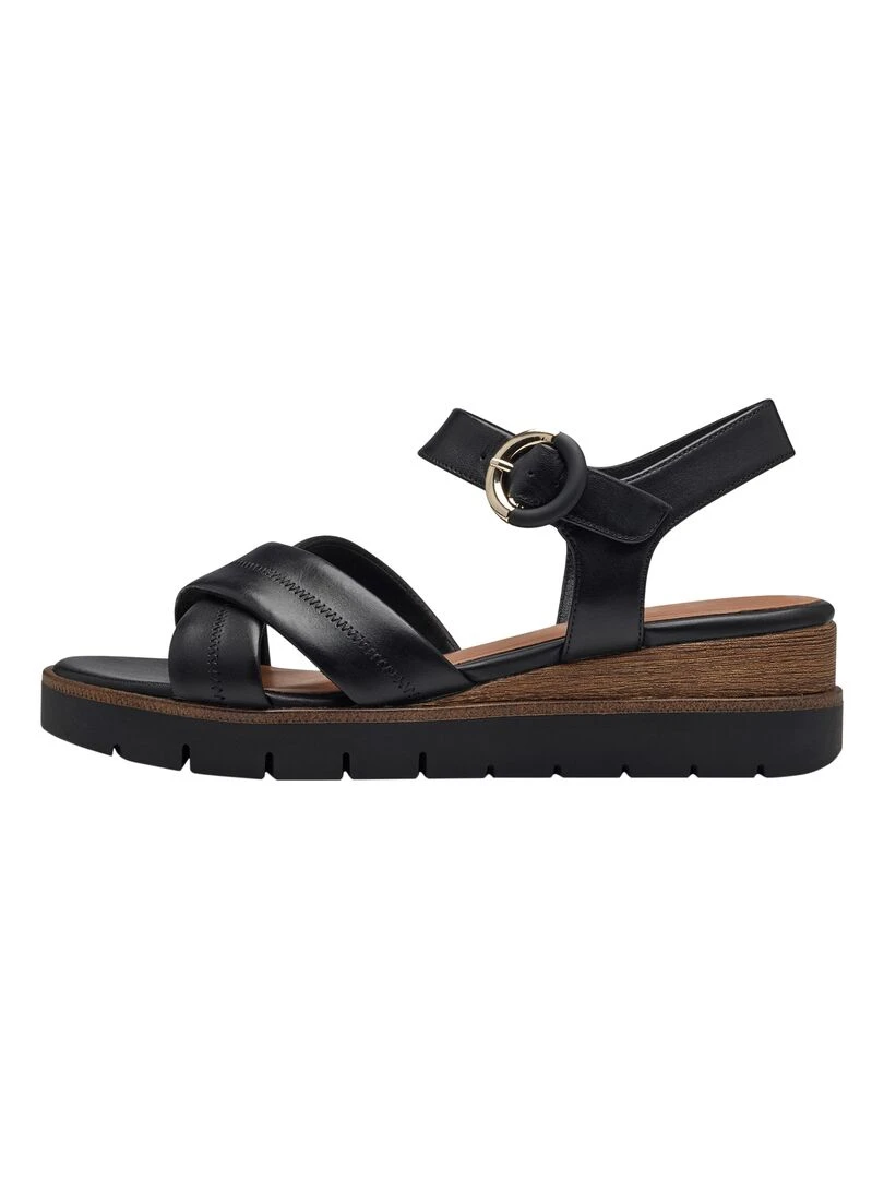 Sandales Cuir Tamaris Noir