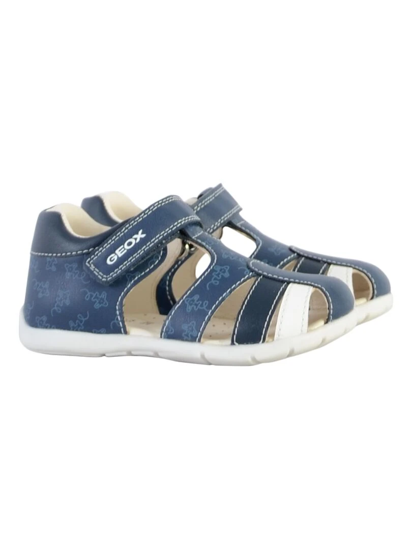Sandale Cuir Enfant Geox Elthan   Bleu marine