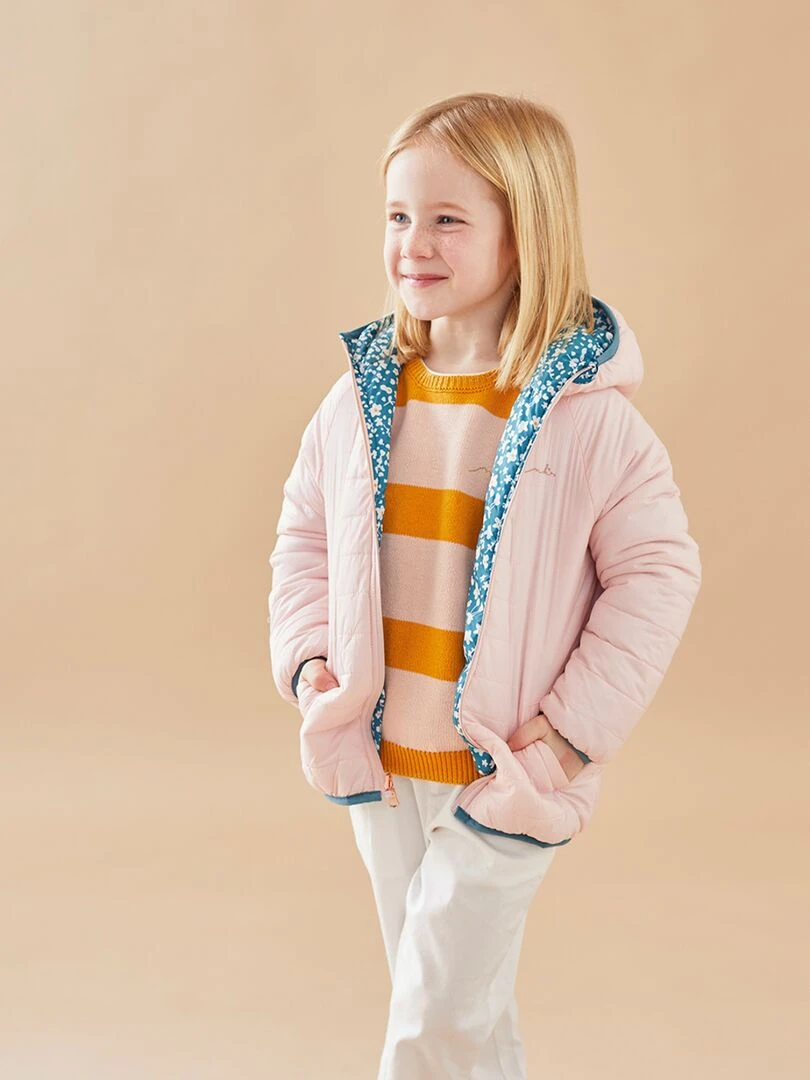 Veste reversible clair/bleu Multicolore